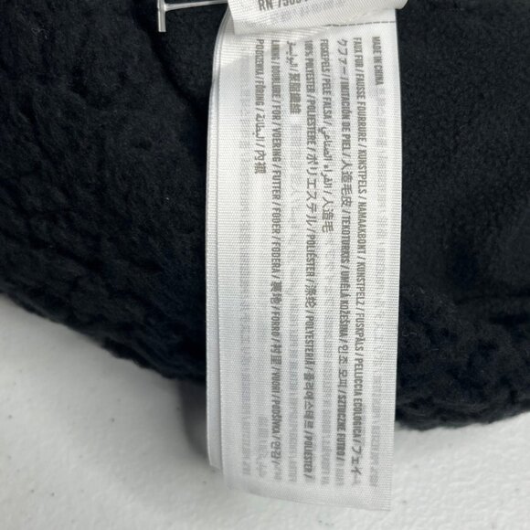 Hollister Hat Womens Black New WOT Ball Top Fleece Fuzzy - Picture 8 of 10